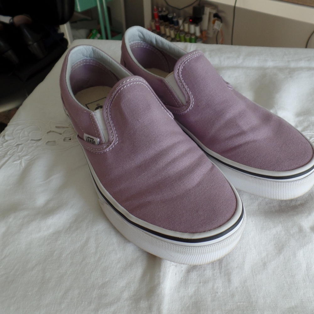 Vans, Slip on, Lilac Purple, Women 6.5, EUC